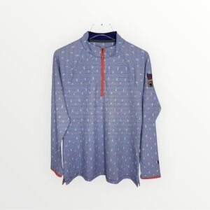 Peter Millar Women's Raglan Sleeve Perth Layer 1/4 Zip Pullover Large Logo NEW